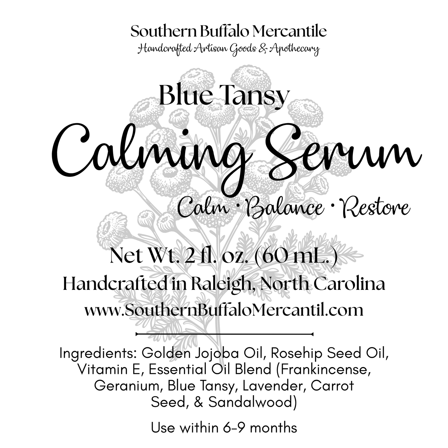 Blue Tansy Calming Facial Serum | Botanical Facial Oil