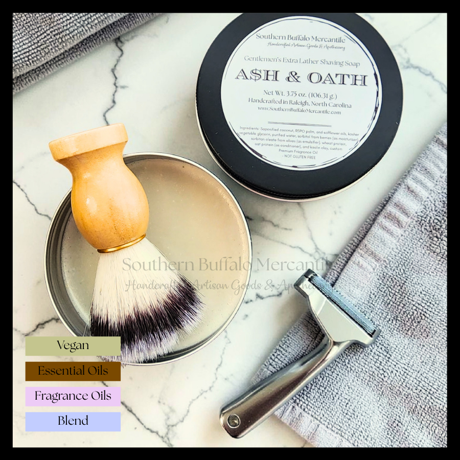 Ash & Oath I  Gentlemen's Extra Lather Shaving Soap