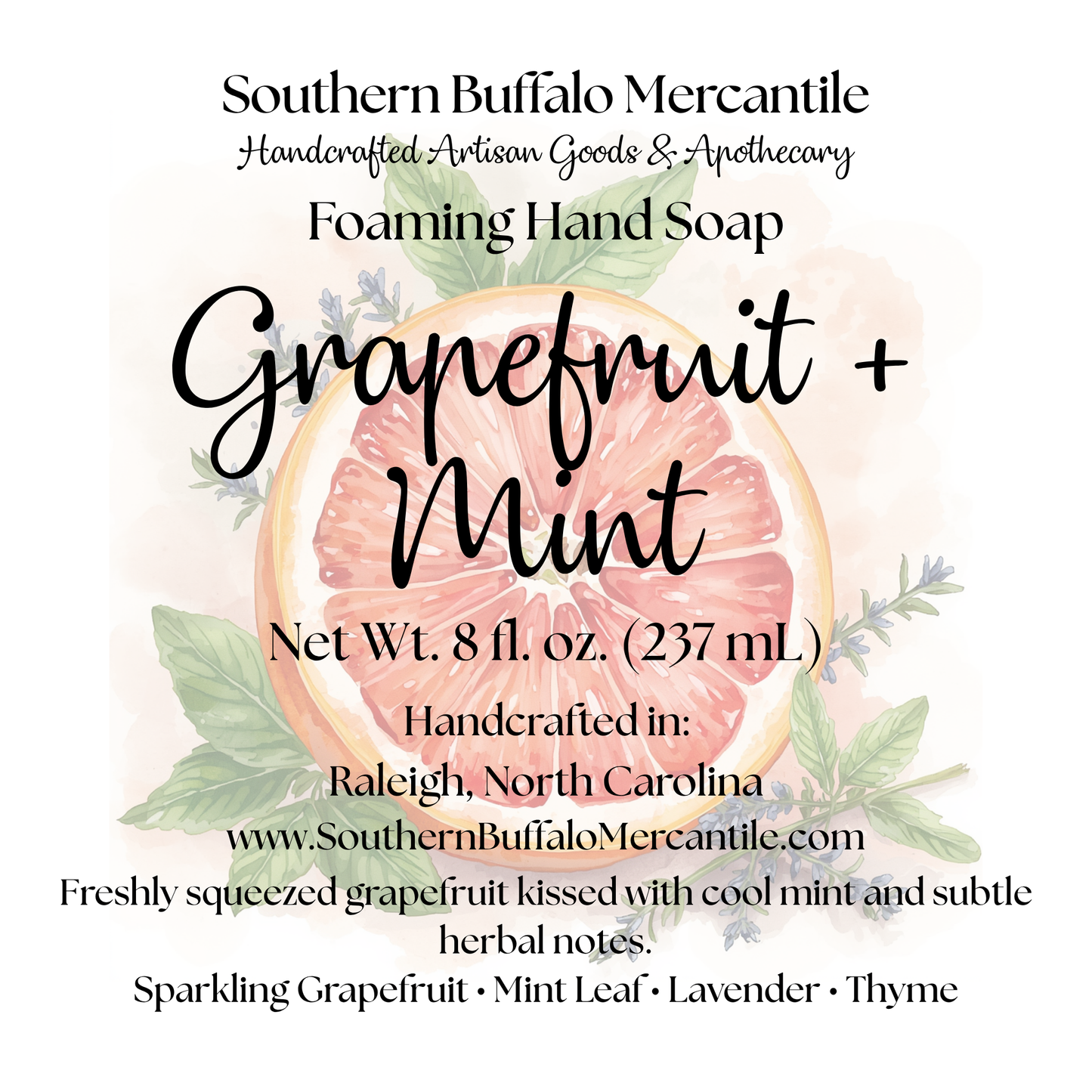 Grapefruit Mint Foaming Hand Soap