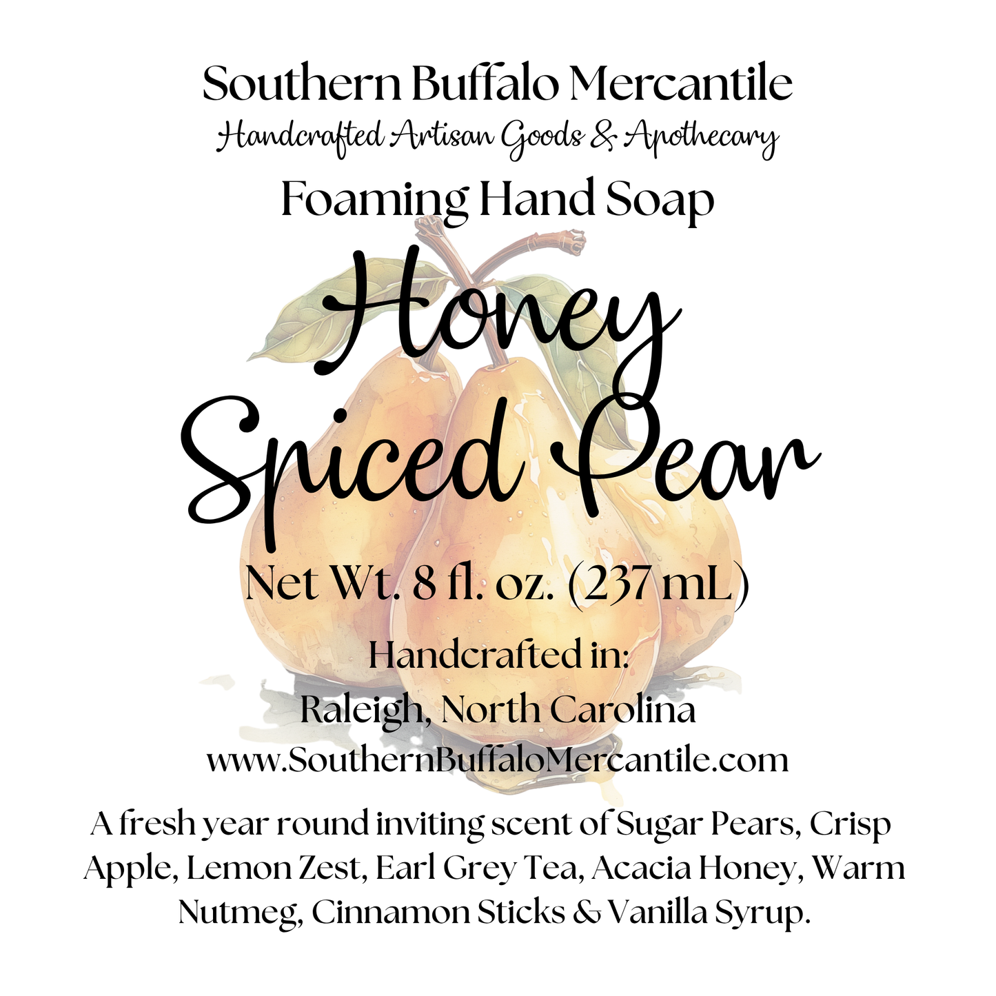 Honey Spiced Pear Foaming Hand Soap