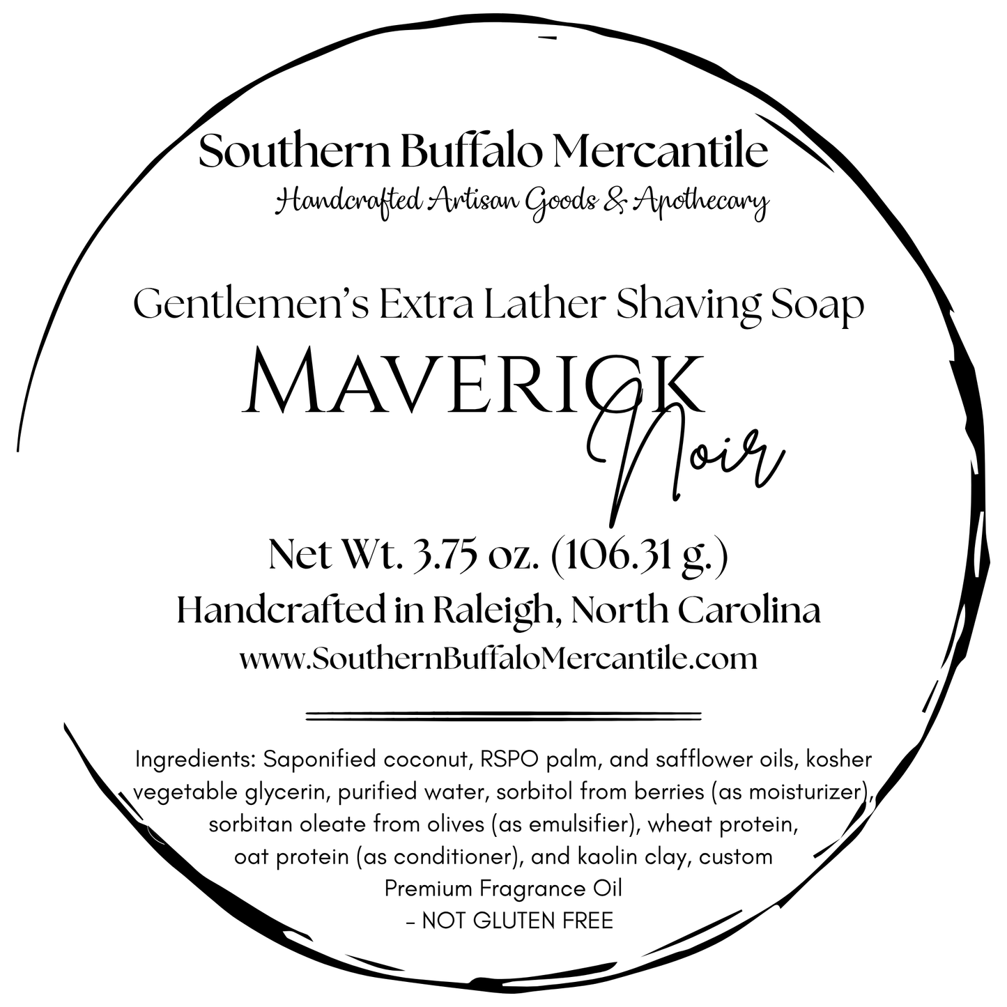 Maverick Noir I  Gentlemen's Extra Lather Shaving Soap