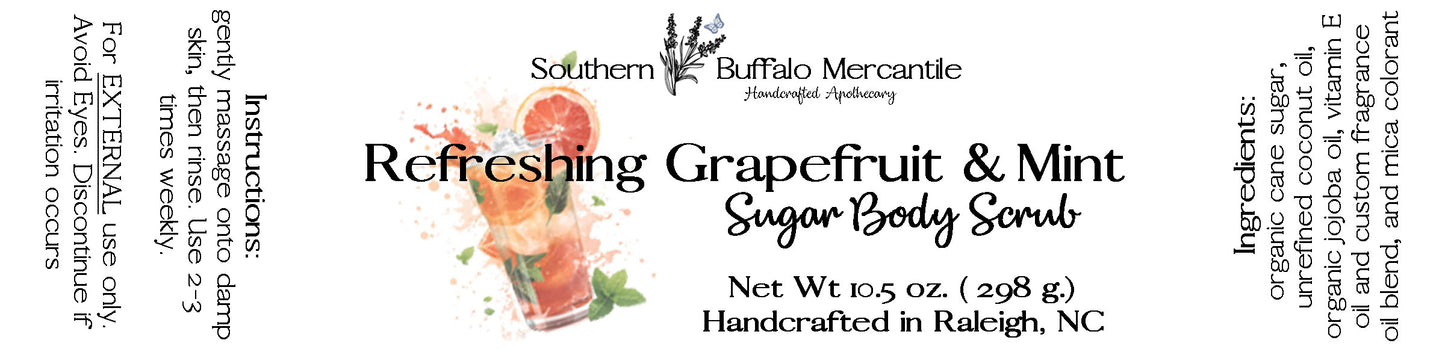 Refreshing Grapefruit & Mint Sugar Body Scrub