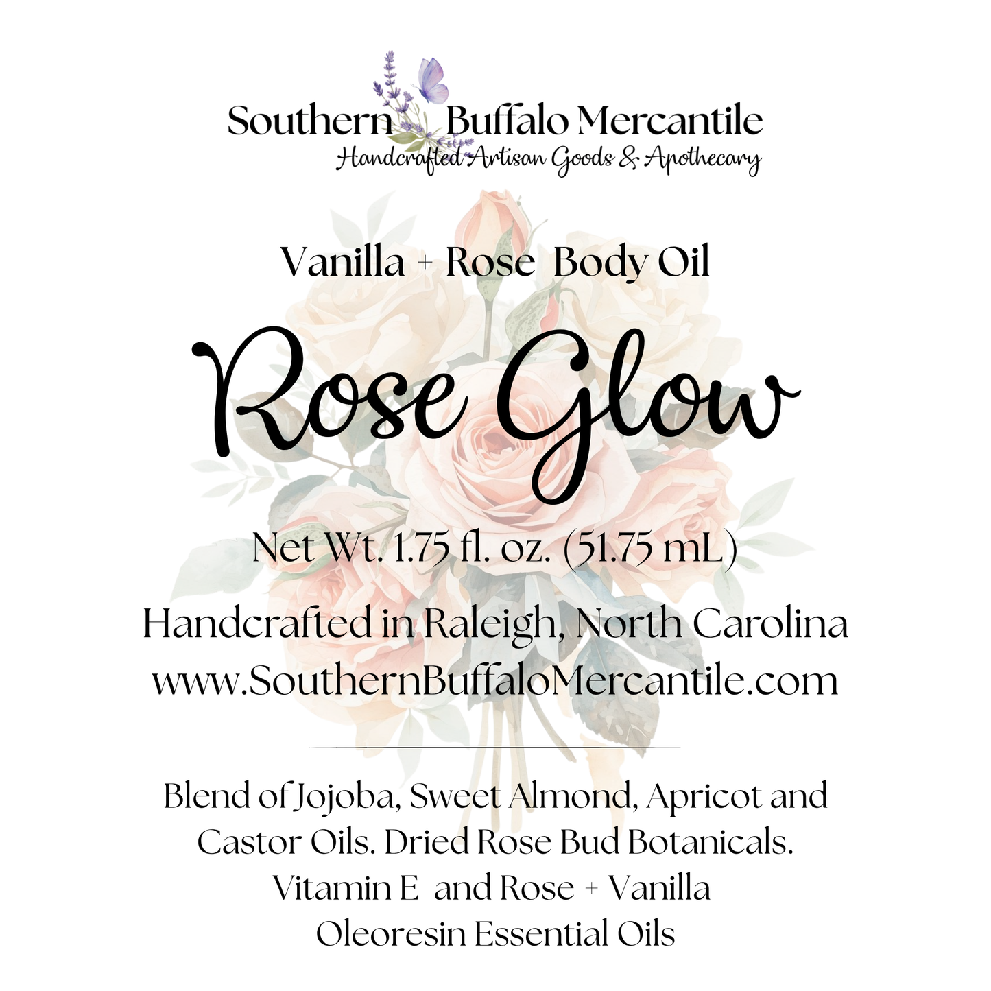 Rose Glow Body Oil | Rose & Vanilla Botanical Body Oil