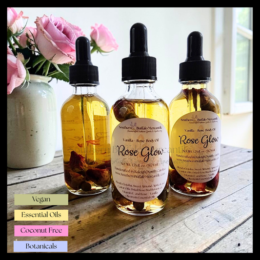 Rose Glow Body Oil | Rose & Vanilla Botanical Body Oil